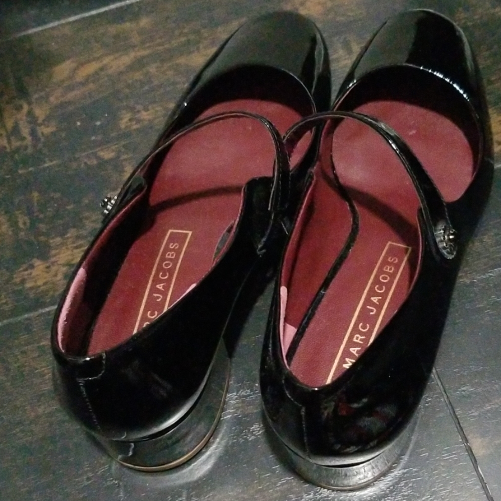 Marc Jacob Patent Black Leather Mary Jane size 38